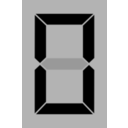 Seven Segment Display Gray 0