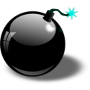 download Black Bomb clipart image with 135 hue color