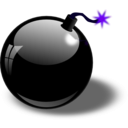 download Black Bomb clipart image with 225 hue color