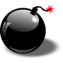 download Black Bomb clipart image with 315 hue color