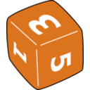 download Dice clipart image with 180 hue color