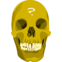 download Green Skull clipart image with 315 hue color