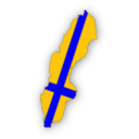 download Sweden Flag In Sweden Map clipart image with 180 hue color