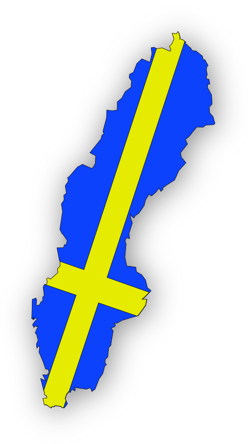 Sweden Flag In Sweden Map