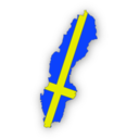 download Sweden Flag In Sweden Map clipart image with 0 hue color