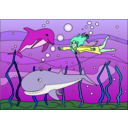 download Sea Fantasy clipart image with 90 hue color