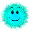 download Fluffy Smiley clipart image with 135 hue color