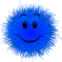 download Fluffy Smiley clipart image with 180 hue color