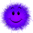 download Fluffy Smiley clipart image with 225 hue color