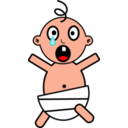 download Baby Crying clipart image with 0 hue color