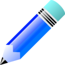 download Pencil clipart image with 180 hue color