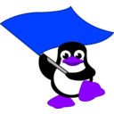 download Tux Bandera clipart image with 225 hue color