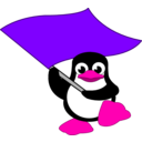 download Tux Bandera clipart image with 270 hue color