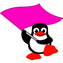 download Tux Bandera clipart image with 315 hue color
