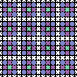 Muster 43cab Variation In Bunt Endloskachel