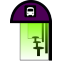 download Bus Shelter clipart image with 270 hue color