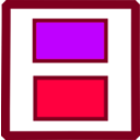 download View Top Bottom clipart image with 225 hue color