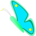 download Butterfly clipart image with 225 hue color