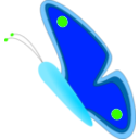 download Butterfly clipart image with 270 hue color