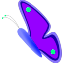 download Butterfly clipart image with 315 hue color