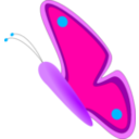 download Butterfly clipart image with 0 hue color