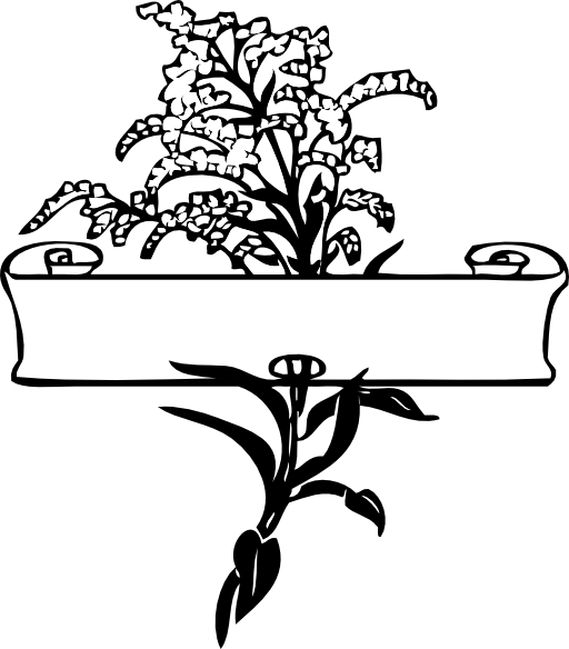 Scroll With Flower Spray