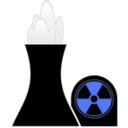 download Nuclear Plant Black clipart image with 180 hue color