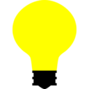 download Simple Light Bulb clipart image with 0 hue color