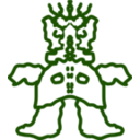 download Mased Monster clipart image with 180 hue color