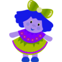 download Doll clipart image with 225 hue color