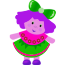 download Doll clipart image with 270 hue color