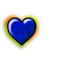 download God Heart Editable Text clipart image with 225 hue color
