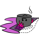 download Campfires And Cooking Cranes clipart image with 270 hue color