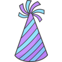 download Green Party Hat clipart image with 135 hue color