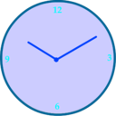 download Clock clipart image with 180 hue color