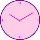 download Clock clipart image with 270 hue color