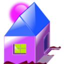 download House clipart image with 225 hue color