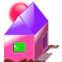 download House clipart image with 270 hue color