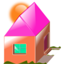 download House clipart image with 315 hue color