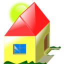 download House clipart image with 0 hue color