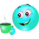 download Boy Drink Tea Smiley Emoticon clipart image with 135 hue color
