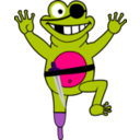 download Frosch Als Pirat clipart image with 270 hue color