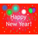 download Happy New Year clipart image with 135 hue color