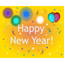 download Happy New Year clipart image with 180 hue color