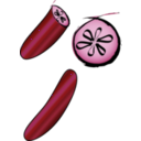 download Cucumber clipart image with 225 hue color