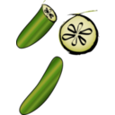 download Cucumber clipart image with 315 hue color