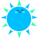 download Happy Sun clipart image with 135 hue color