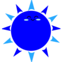 download Happy Sun clipart image with 180 hue color