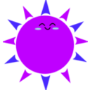 download Happy Sun clipart image with 225 hue color