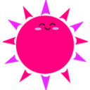 download Happy Sun clipart image with 270 hue color